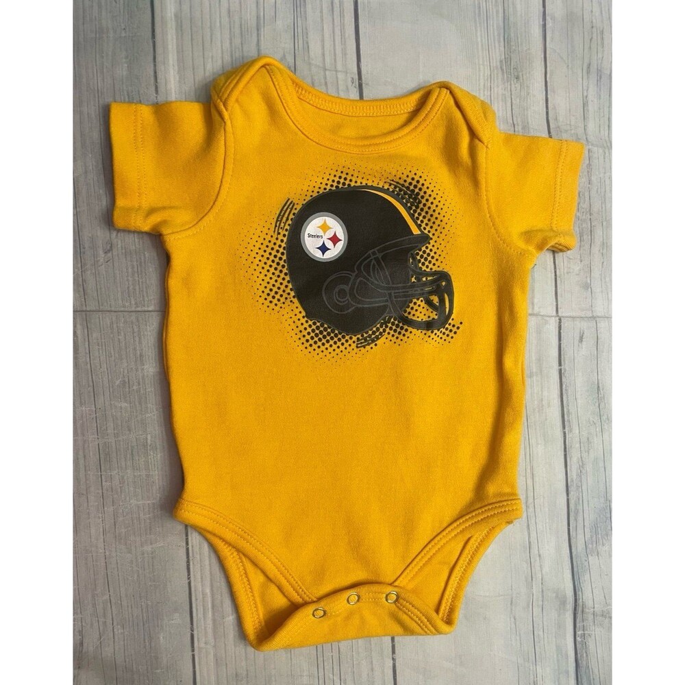 NFL Pittsburgh Steelers Football Baby Onesie Bodysuit Outfit, Size 0-3 months